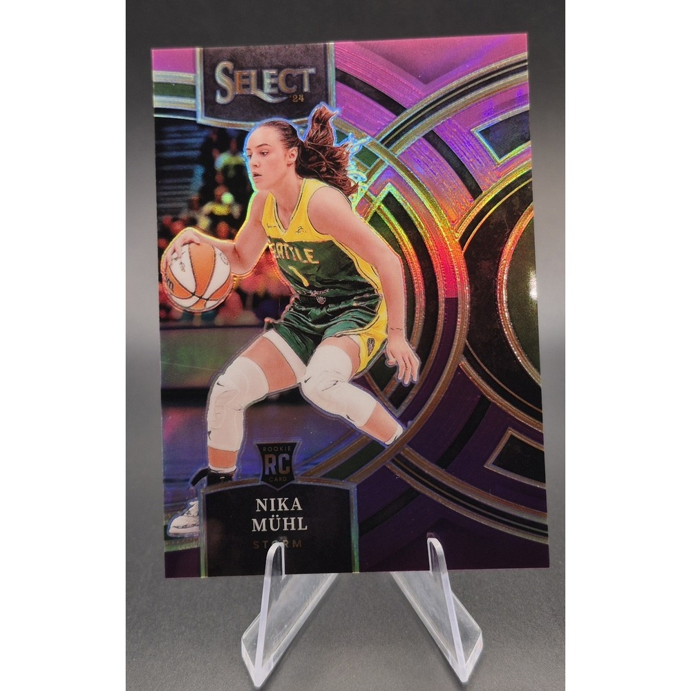 2024 Select WNBA Nika Muhl #162 Premier Level Pink & Purple Prizm /99 (RC) Storm